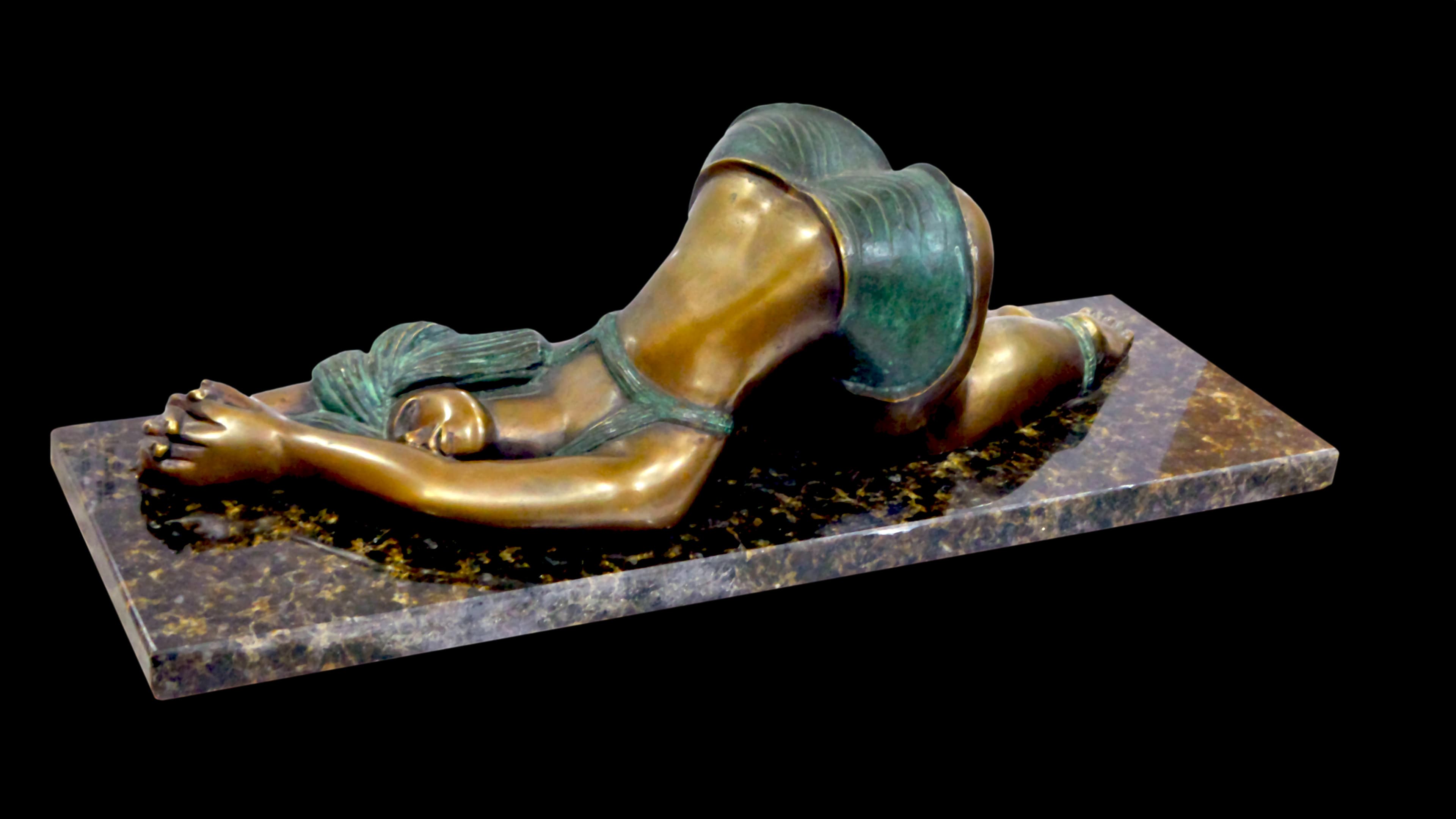 Escultura em bronze e cobre nº 16 — obra de Emicles Nogueira Nobre, escultor em Brasília (DF)