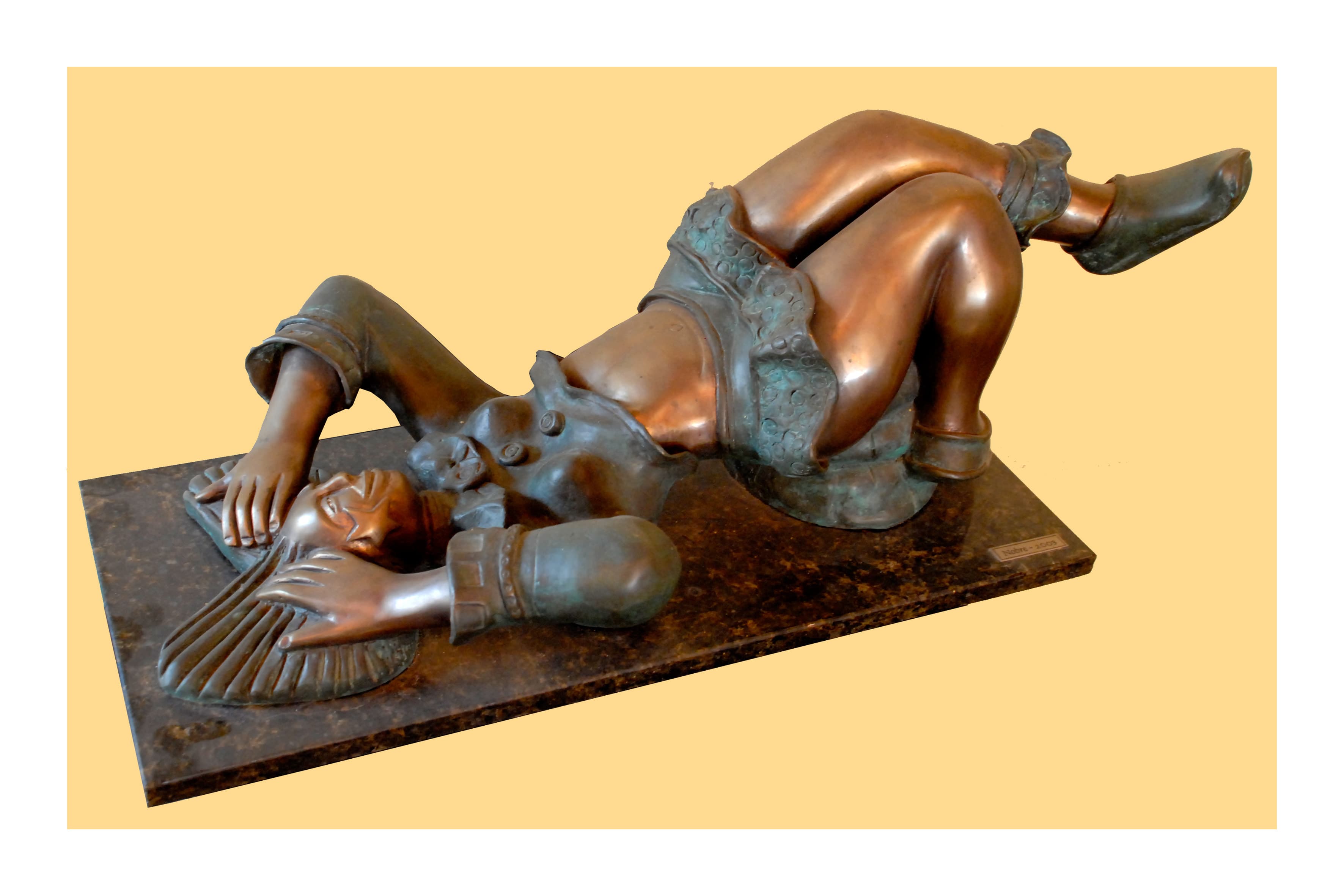 Escultura em bronze e cobre nº 20 — obra de Emicles Nogueira Nobre, escultor em Brasília (DF)