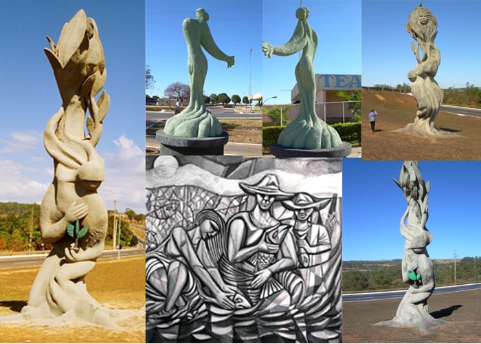 Esculturas em concreto e arte pública no DF — obras de Emicles Nogueira Nobre