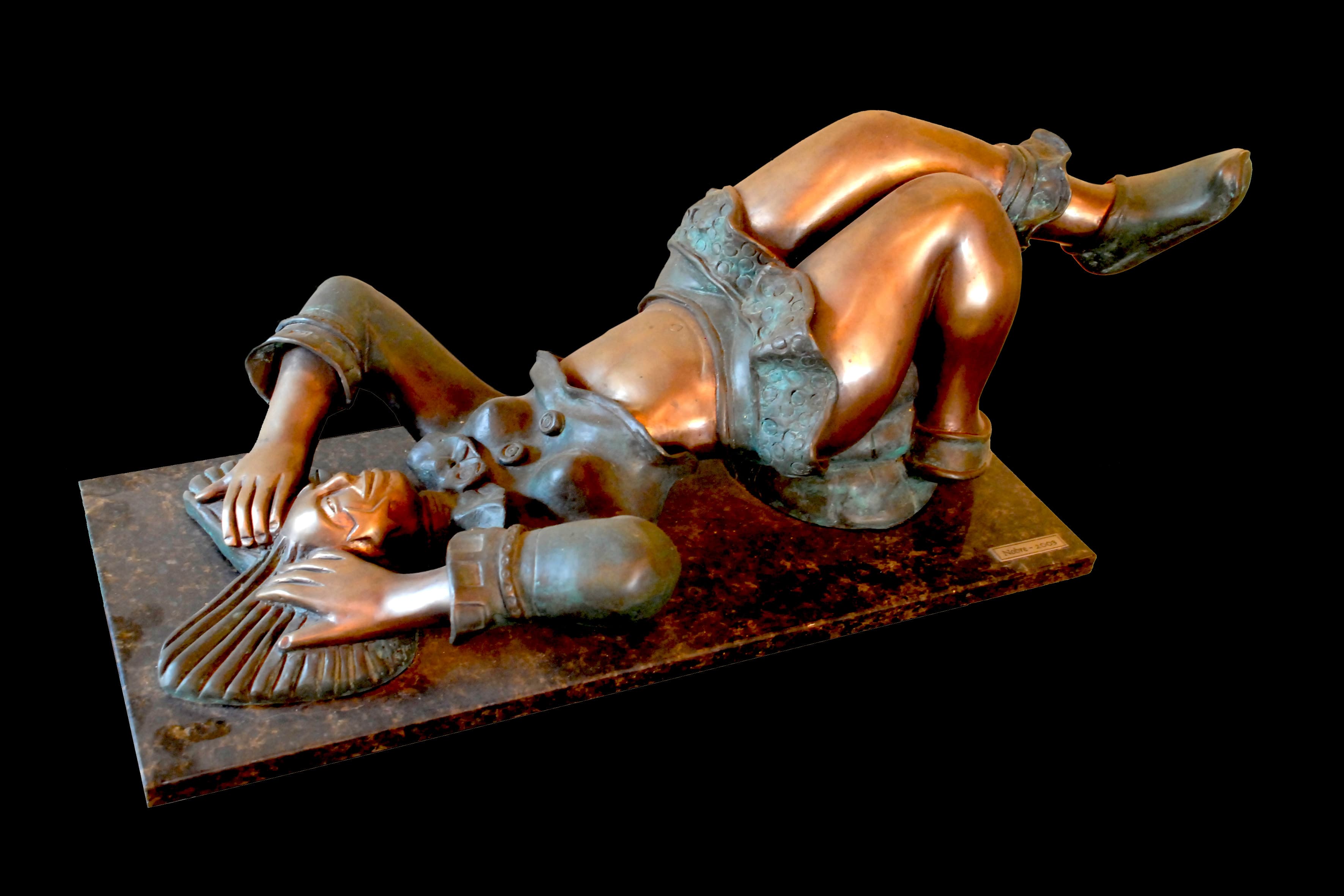 Escultura em bronze e cobre nº 9 — obra de Emicles Nogueira Nobre, escultor em Brasília (DF)