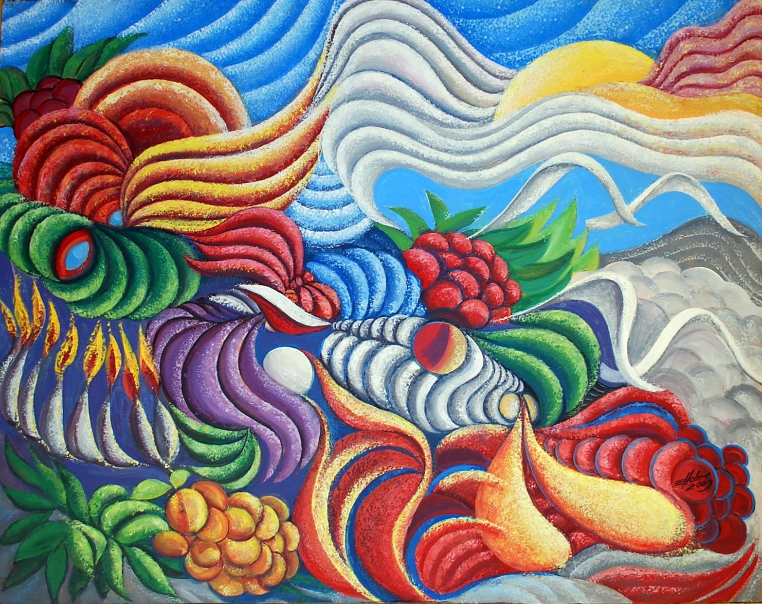 Pintura nº 34 — obra de Emicles Nogueira Nobre, artista plástico em Brasília (DF)