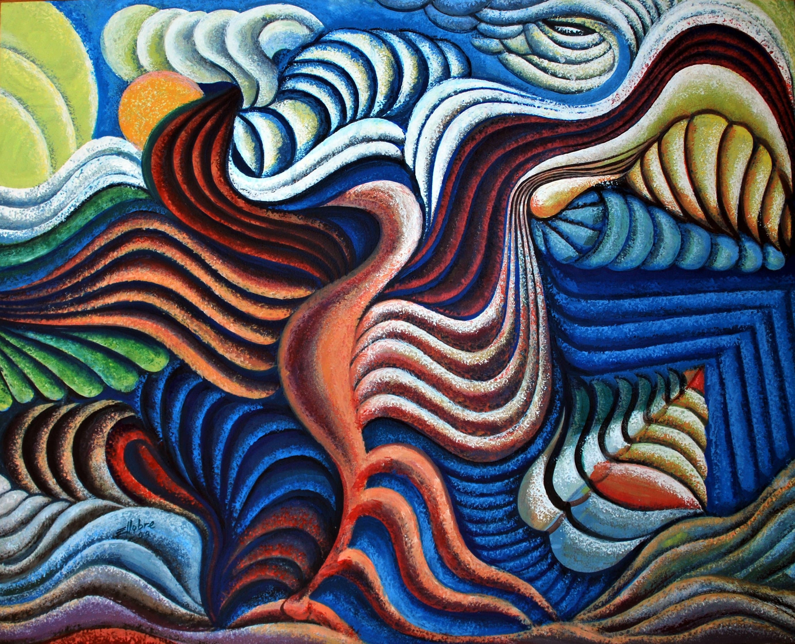 Pintura nº 35 — obra de Emicles Nogueira Nobre, artista plástico em Brasília (DF)