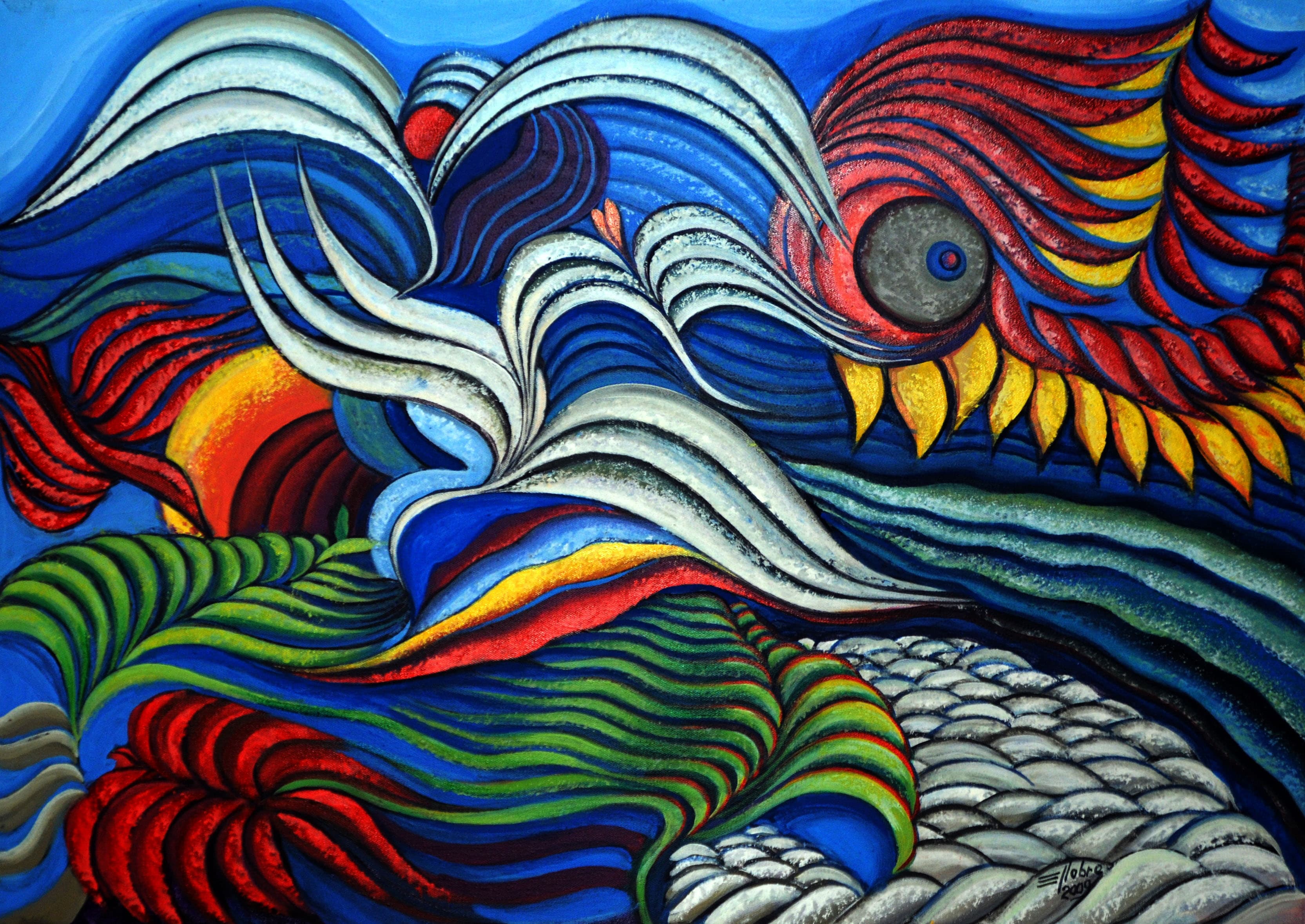 Pintura nº 45 — obra de Emicles Nogueira Nobre, artista plástico em Brasília (DF)