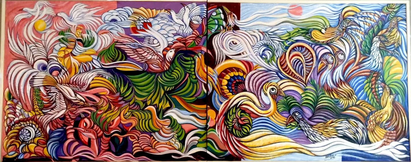Pintura nº 49 — obra de Emicles Nogueira Nobre, artista plástico em Brasília (DF)